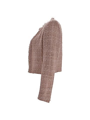 IRO Iro Shavani Fringe Jacket in Pink Cotton (view 2)