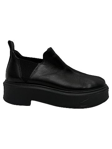 The Row The Row Robin Flatform Ankle Boots in Black Leather (view 1)
