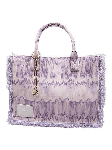 Sandro Sandro Kasbah Tie-Dye Tote Bag in Purple Cotton (view 1)