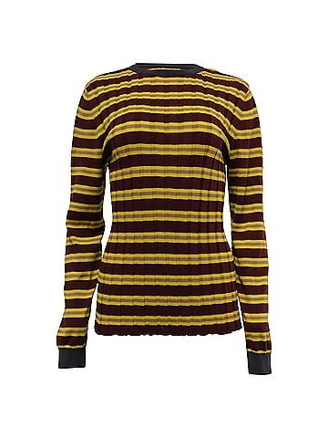 MARNI Marni Striped Ribbed-Knit Sweater in Multicolor Cotton  (view 1)