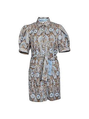 Sandro Sandro Orlan Metallic Jacquard Mini Dress in Multicolor Acetate (view 1)