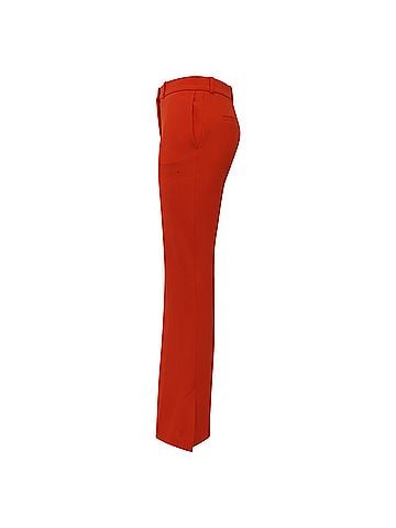 Victoria Beckham Victoria Beckham High-Rise Wide-leg Trousers In Orange Polyester (view 2)