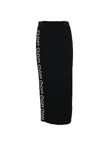 Gill North America Weekend Max Mara Midi Skirt in Black Viscose (view 1)