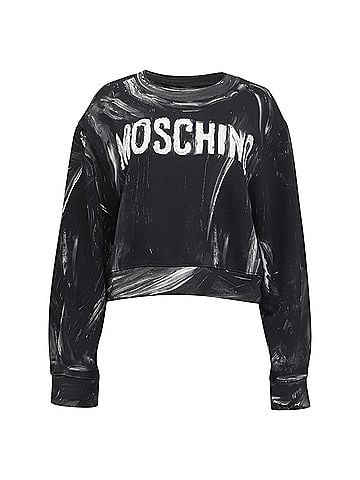 Moschino  Moschino Couture Logo Paint Accent Sweatshirt in Black Cotton  (view 1)