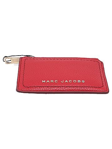 Marc Jacobs  Marc Jacobs Top Zip Card Wallet in Red Leather (view 2)