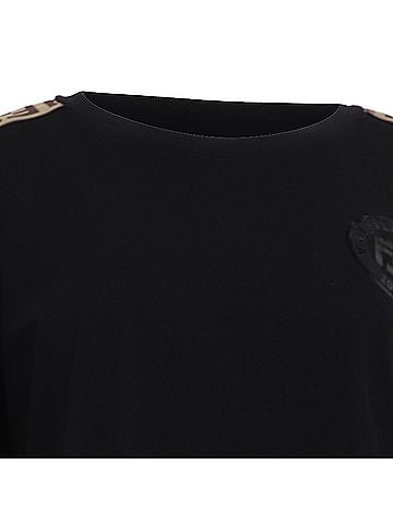 Fendi Fendi Fendirama Cropped T-Shirt in Black Cotton  (view 2)