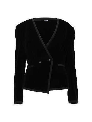 Dolce & Gabbana  Dolce & Gabbana Double-Breasted Blazer in Black Velvet (view 1)
