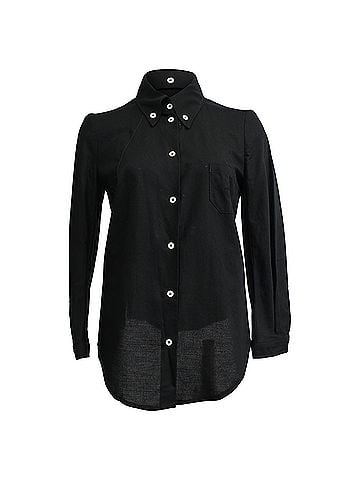 Vivienne Westwood  Vivienne Westwood Button-Down Long Sleeve Shirt in Black Linen  (view 1)