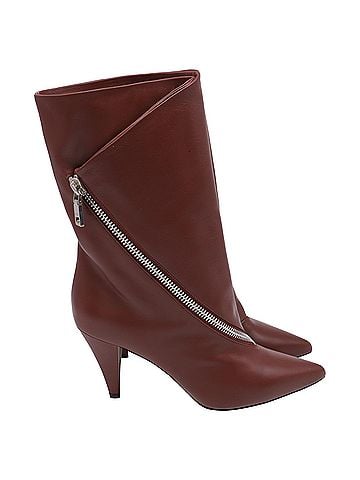 Givenchy Givenchy Zip-Detail 80 Ankle Boots in Brown Leather (view 1)