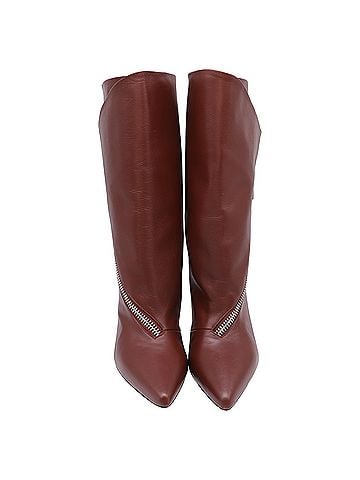 Givenchy Givenchy Zip-Detail 80 Ankle Boots in Brown Leather (view 2)