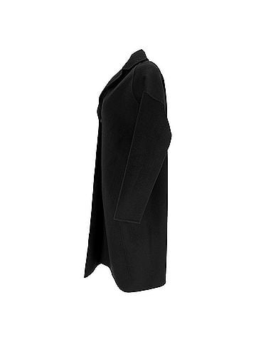 Stella McCartney  Stella Mccartney Hidden Buttoned Coat in Black Wool (view 2)