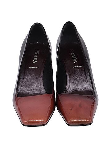 Prada Prada Ombre Square-Toe Pumps in Multicolor Patent Leather (view 2)