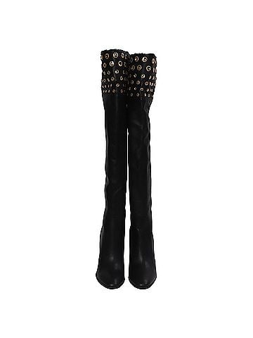 Rene Caovilla Rene Caovilla Over-the-Knee Boots in Black Leather (view 2)