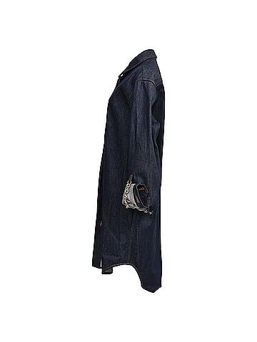 Loewe Loewe Chain-Trimmed Shirt in Navy Blue Denim (view 2)