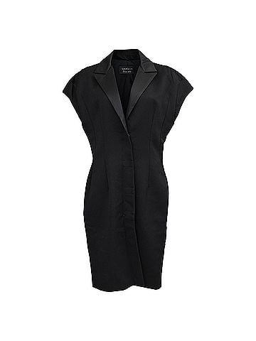 Lanvin Lanvin Knee-Length Dress in Black Wool (view 1)