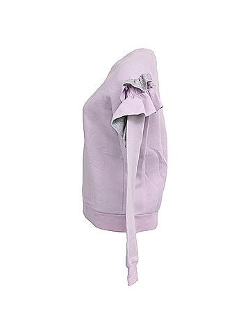 Stella McCartney Stella McCartney Shoulder Ruffle Sweatshirt in Pastel Purple Cotton (view 2)