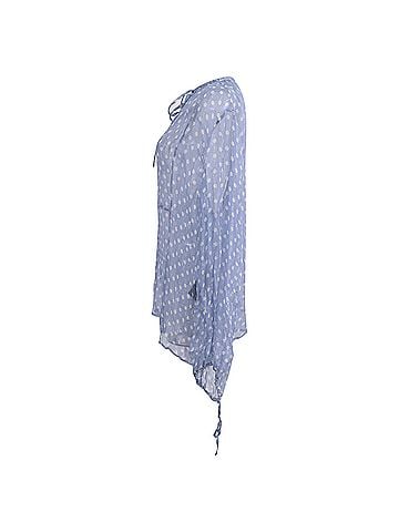 Haider Ackermann Haider Ackermann Polka Dot Blouse in Light Blue Silk (view 2)