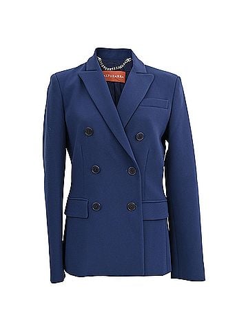 Altuzarra Altuzarra Double-Breasted Blazer with Pockets in Navy Blue Wool (view 1)