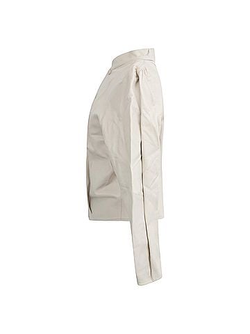 Isabel Marant Isabel Marant Button-Down Jacket in White Leather (view 2)