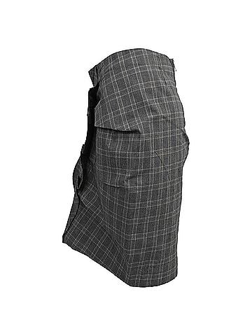 Isabel Marant Isabel Marant Étoile Noora Prince of Wales-Checked Skirt in Grey Cotton (view 2)