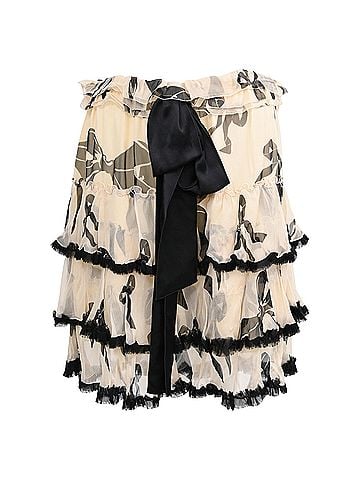 Dolce & Gabbana D&G Chiffon Mini Skirt in Multicolor Silk (view 1)