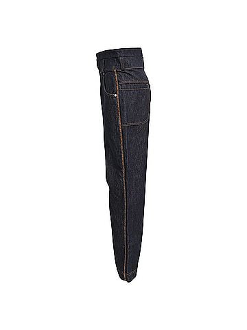 Fendi Fendi High Rise Straight Leg Jeans in Navy Blue Denim (view 2)