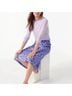 J.Crew 100% Polyester Floral Purple Blue Casual Skirt Size 16 - photo 4