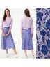 J.Crew 100% Polyester Floral Purple Blue Casual Skirt Size 16 - photo 3
