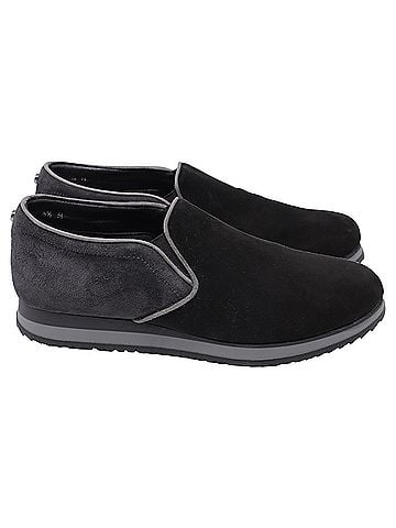 Stuart Weitzman  Stuart Weitzman Slip-On Sneakers in Black Suede  (view 1)