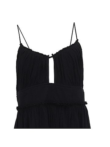 Ulla Johnson Ulla Johnson Freya Cut Out Accent Midi Dress in Black Cotton (view 2)