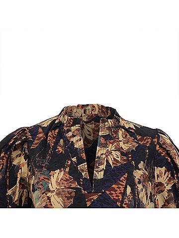 Ulla Johnson Ulla Johnson V-Neck Blouse in Floral Print Cotton (view 2)