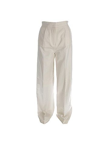 Joseph Joseph High-Rise Straight-Leg Trousers in White Silk (view 1)
