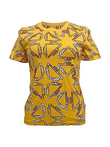 Hermès Hermès Tatersales Printed T-Shirt in Yellow Cotton (view 1)
