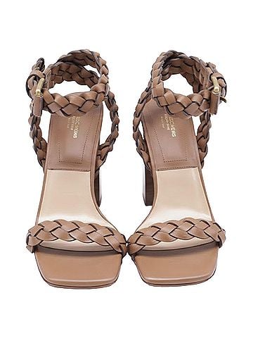 Michael Kors Michael Kors Pippa Woven Sandals in Brown Leather (view 2)