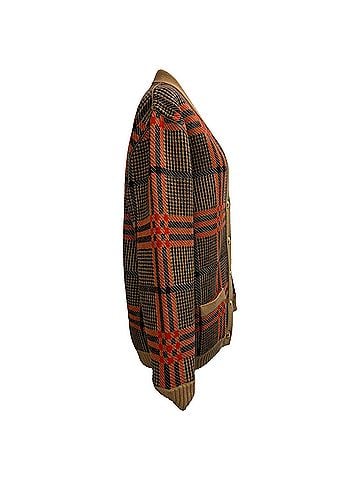 Gucci Gucci Love Parade Checked Jacquard Cardigan in Beige Wool (view 2)