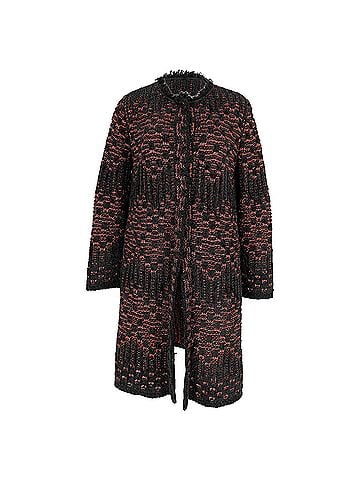 Missoni  M Missoni Knitted Open Coat in Red and Black Acrylic (view 1)