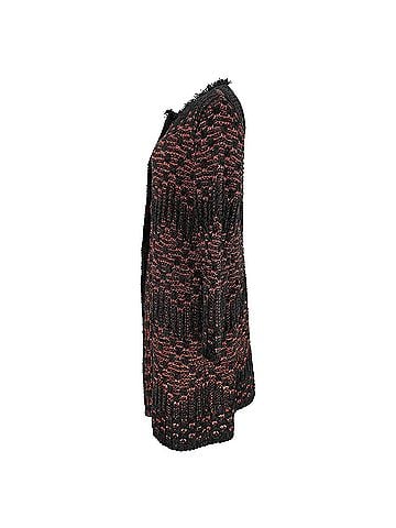 Missoni  M Missoni Knitted Open Coat in Red and Black Acrylic (view 2)
