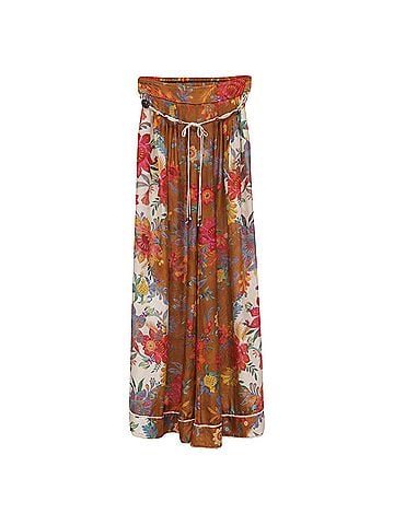Zimmermann Zimmermann Ginger Floral-Print Wide-Leg Pants in Multicolor Silk (view 1)