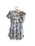 LoveShackFancy Floral White Blue Casual Dress Size M - photo 1