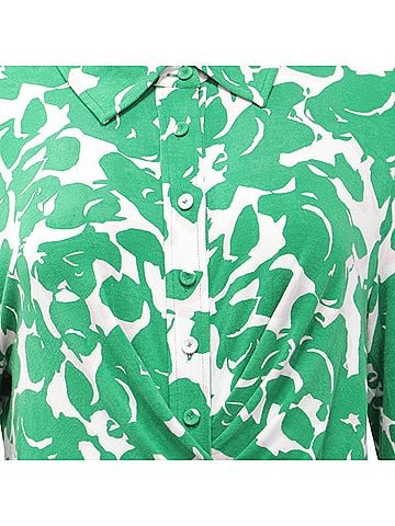 Diane von Furstenberg  Diane Von Furstenberg Didi Printed Mini Wrap Dress in Green Viscose (view 2)