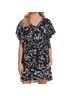 DKNY Graphic Black Blue Casual Dress Size L - photo 4