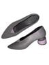 Gray Matters 100% Leather Gray Purple Heels Size EU 39 - photo 1