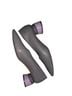 Gray Matters 100% Leather Gray Purple Heels Size EU 39 - photo 8