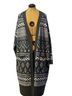 Pink Rose Aztec Or Tribal Print Black Gray White Cardigan Size 3X - photo 1