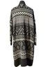 Pink Rose Aztec Or Tribal Print Black Gray White Cardigan Size 3X - photo 2