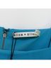 Alice + Olivia 100% Polyester 94% Polyester 6% Elastane Solid Teal Blue Cocktail Dress Size L - photo 7