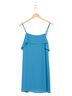 Alice + Olivia 100% Polyester 94% Polyester 6% Elastane Solid Teal Blue Cocktail Dress Size L - photo 1