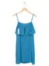 Alice + Olivia 100% Polyester 94% Polyester 6% Elastane Solid Teal Blue Cocktail Dress Size L - photo 2