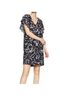 DKNY Graphic Black Blue Casual Dress Size L - photo 1