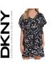 DKNY Graphic Black Blue Casual Dress Size L - photo 5